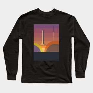 Falcon 9 heavy launch Long Sleeve T-Shirt